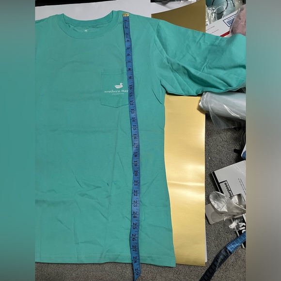 Southern Marsh Aqua Long Sleeve Tee Fish decal Sz M - Picture 6 of 6